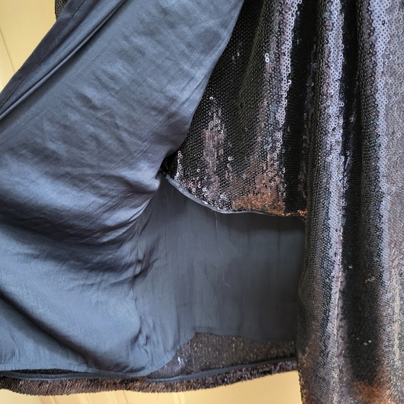 Anthropologie Twist Front Sequin Cocktail Dress - Picture 11 of 16